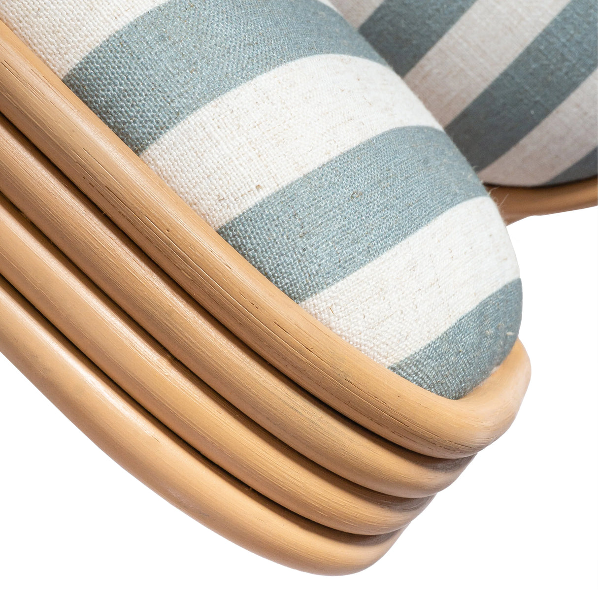 Dorine Striped Performance Linen & Rattan Dining Chair by TOV Furniture at Eve Furniture