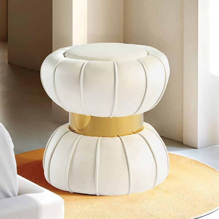 Dorothea White Stool by Furniture of America at Eve Furniture
