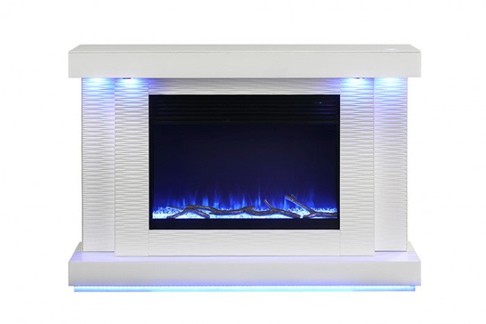 Dorrit White 55" Electric Fireplace w/ Heater by Furniture of America at Eve Furniture