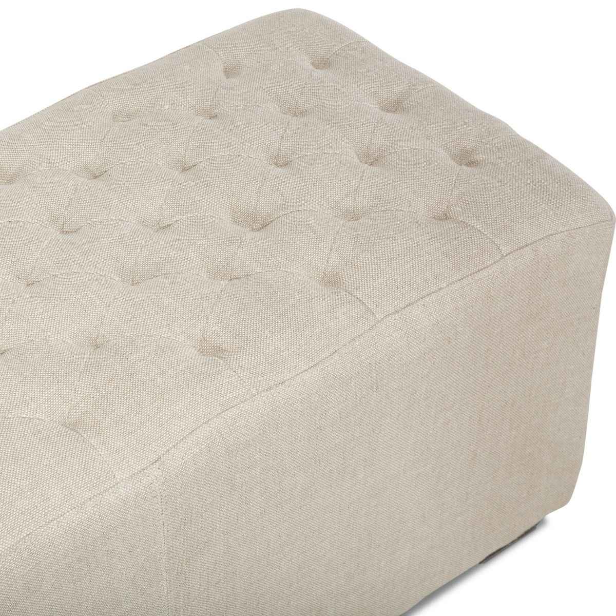 D'Orsay 59" Upholstered Bench in Beige Linen