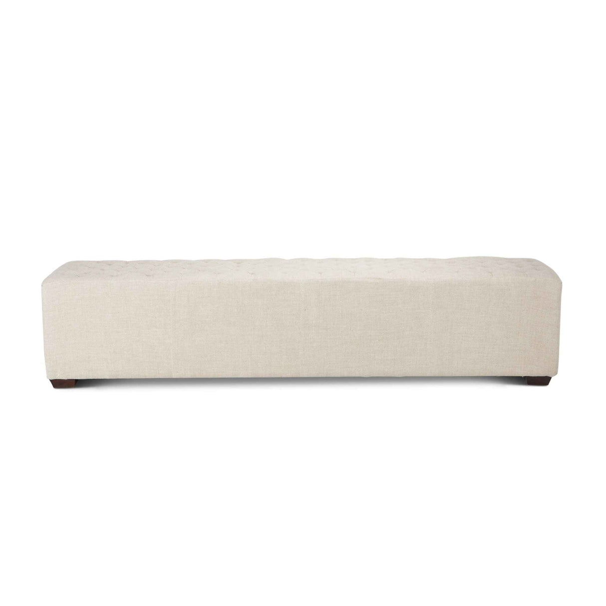 D'Orsay 79" Upholstered Bench in Beige Linen
