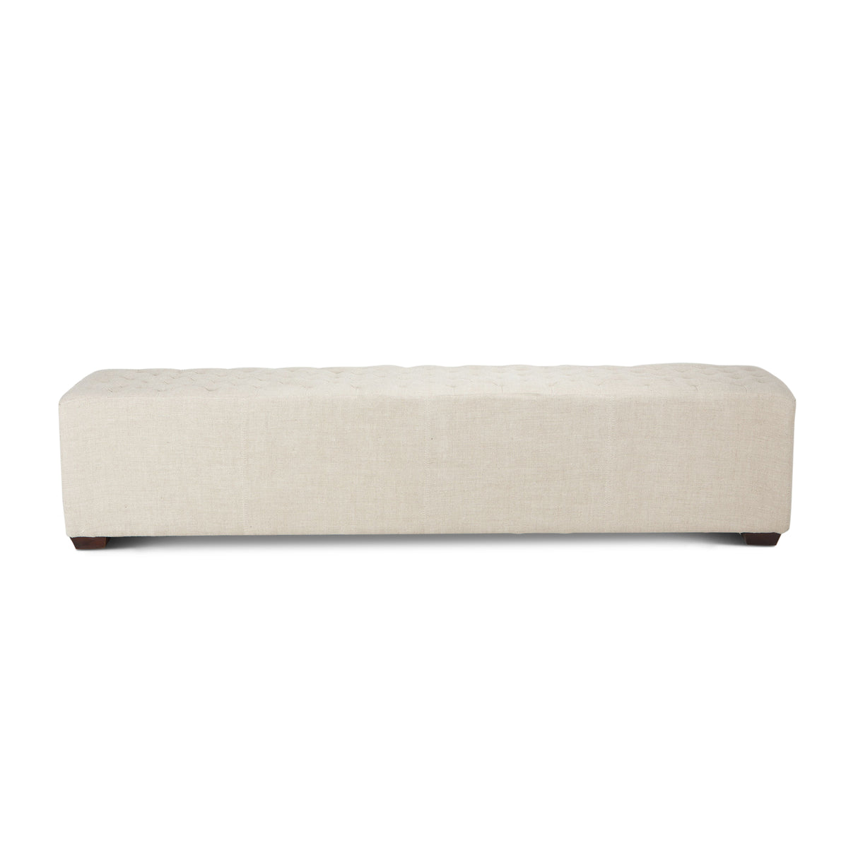 D'Orsay 79" Upholstered Bench in Beige Linen by Home Trends & Design at Eve Furniture