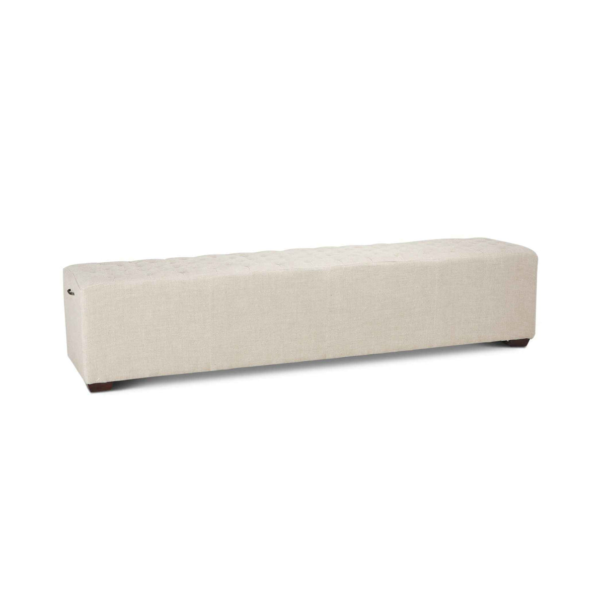 D'Orsay 79" Upholstered Bench in Beige Linen