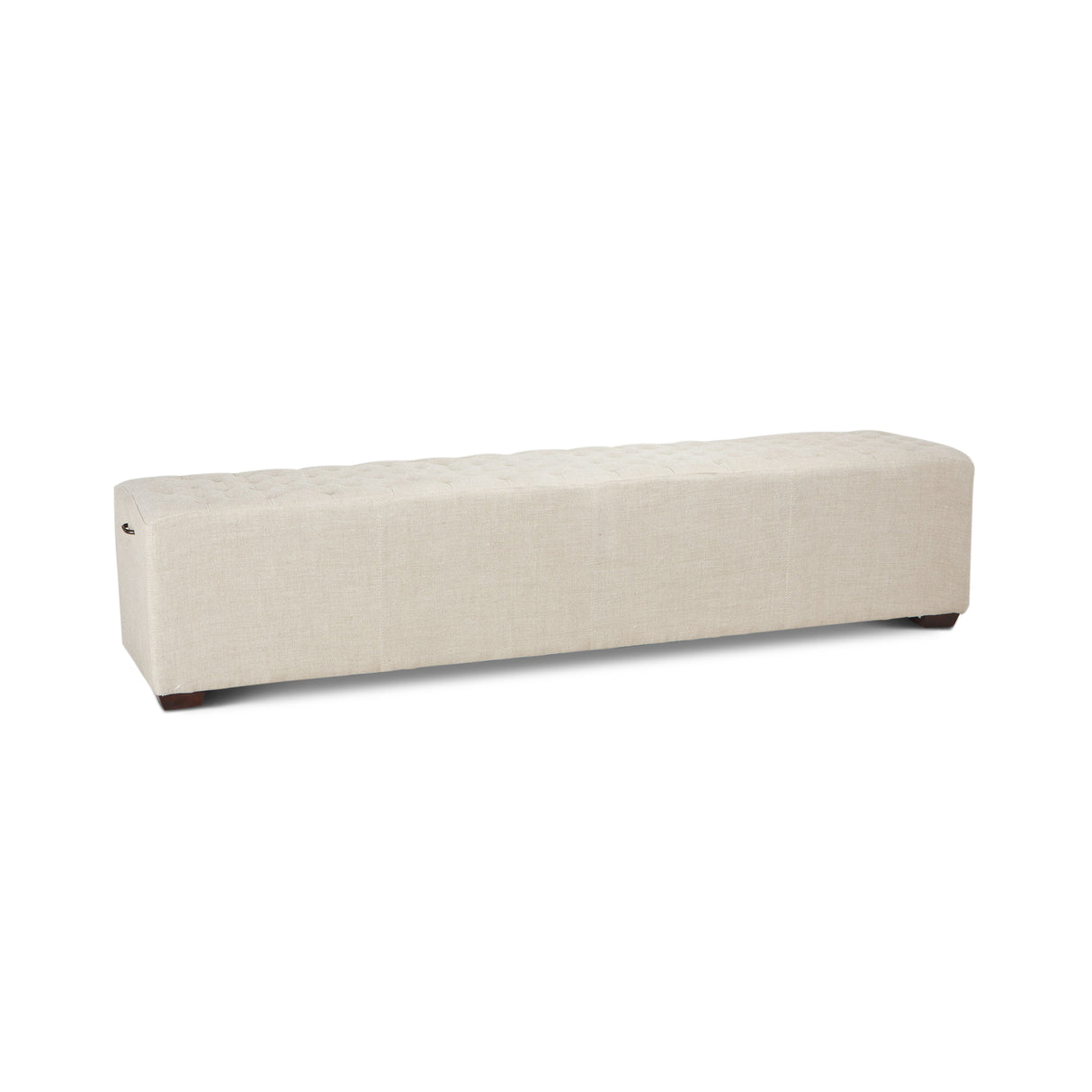 D'Orsay 79" Upholstered Bench in Beige Linen by Home Trends & Design at Eve Furniture