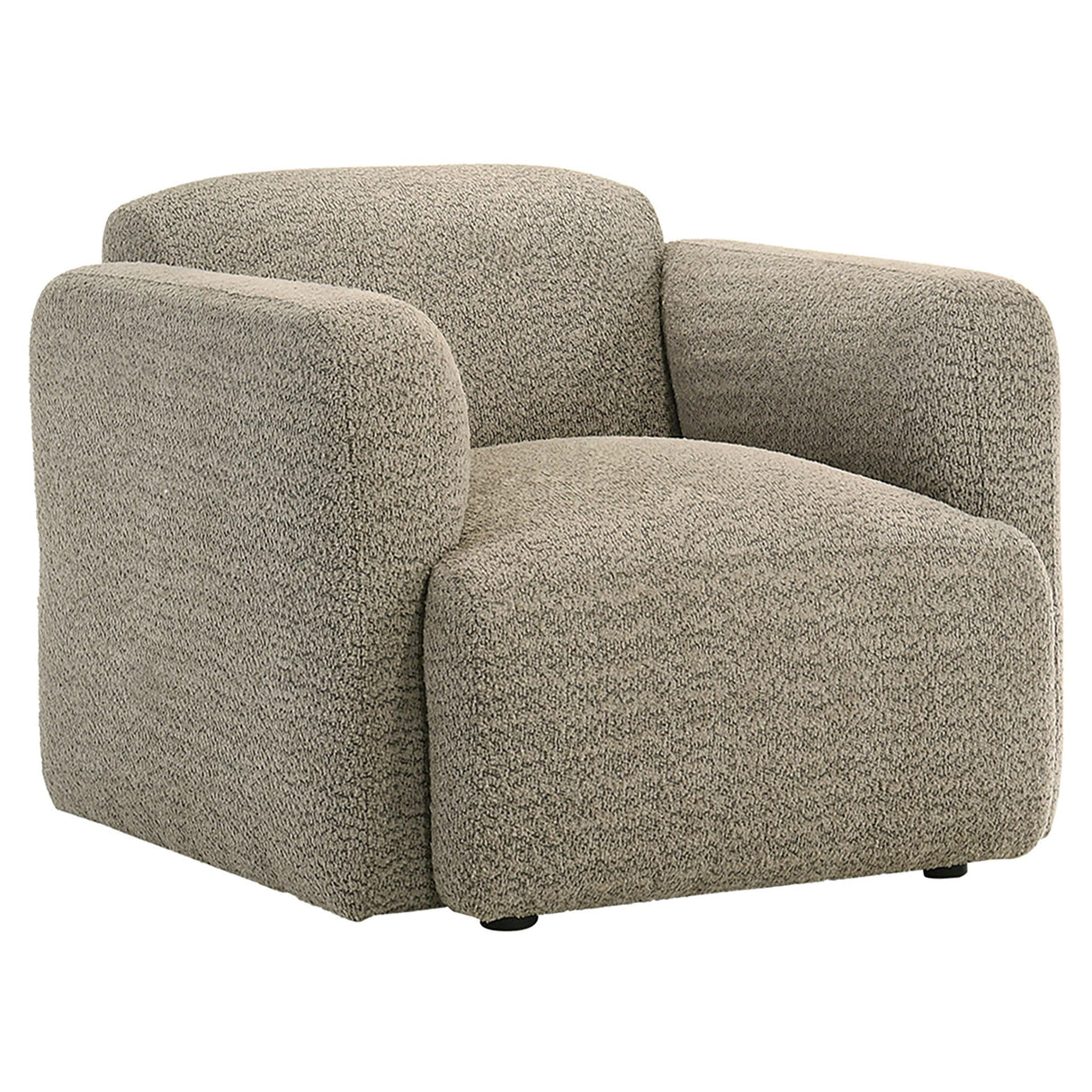 Dorset Brown Fabric Upholstered Round Track Arm Accent Chair by Coaster at Eve Furniture