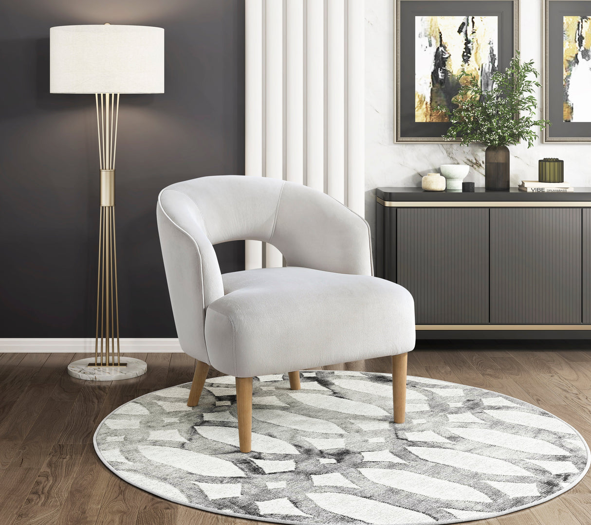 Dorset Gray Accent Chair by Homelegance at Eve Furniture