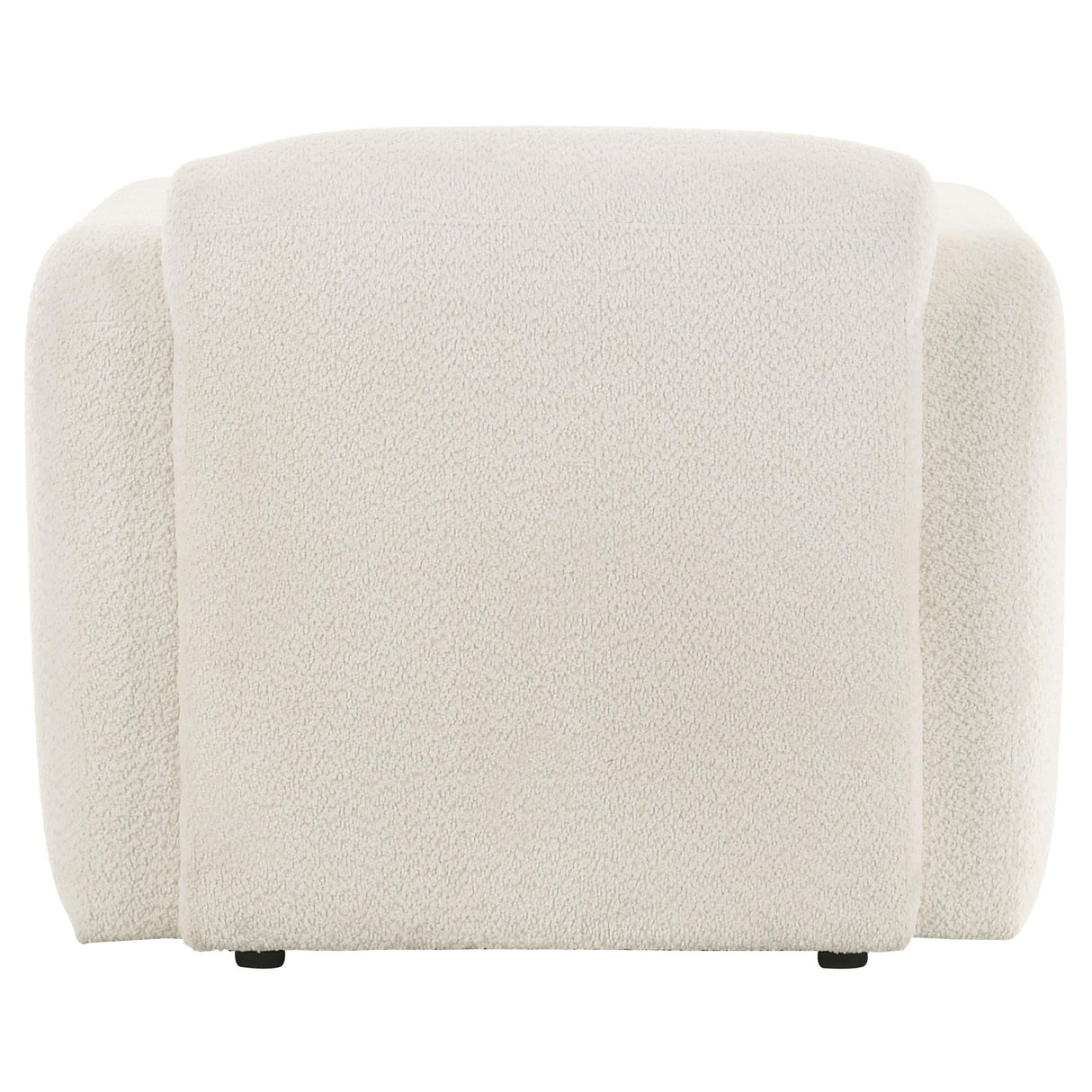 Dorset White Fabric Upholstered Round Track Arm Accent Chair by Coaster at Eve Furniture