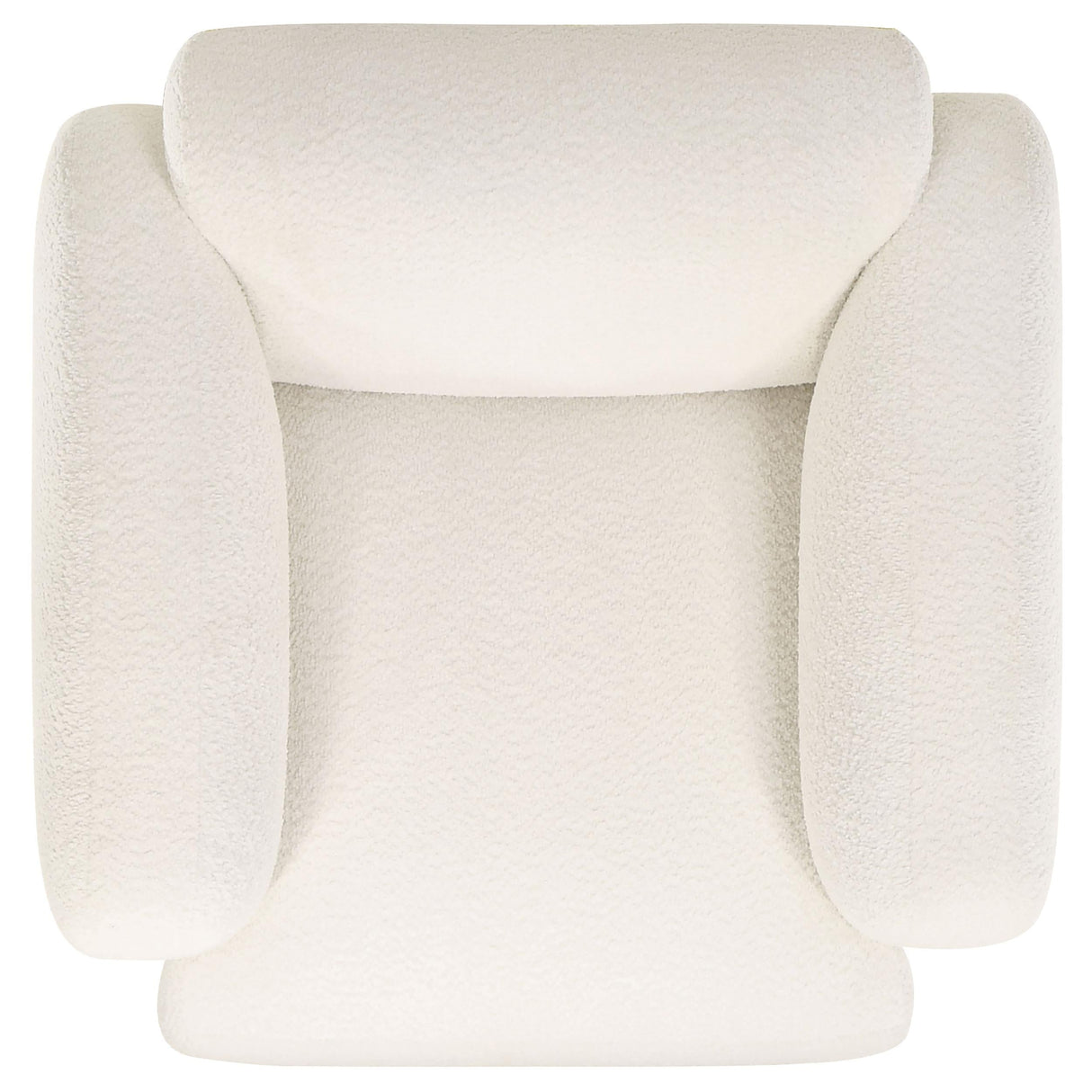 Dorset White Fabric Upholstered Round Track Arm Accent Chair by Coaster at Eve Furniture