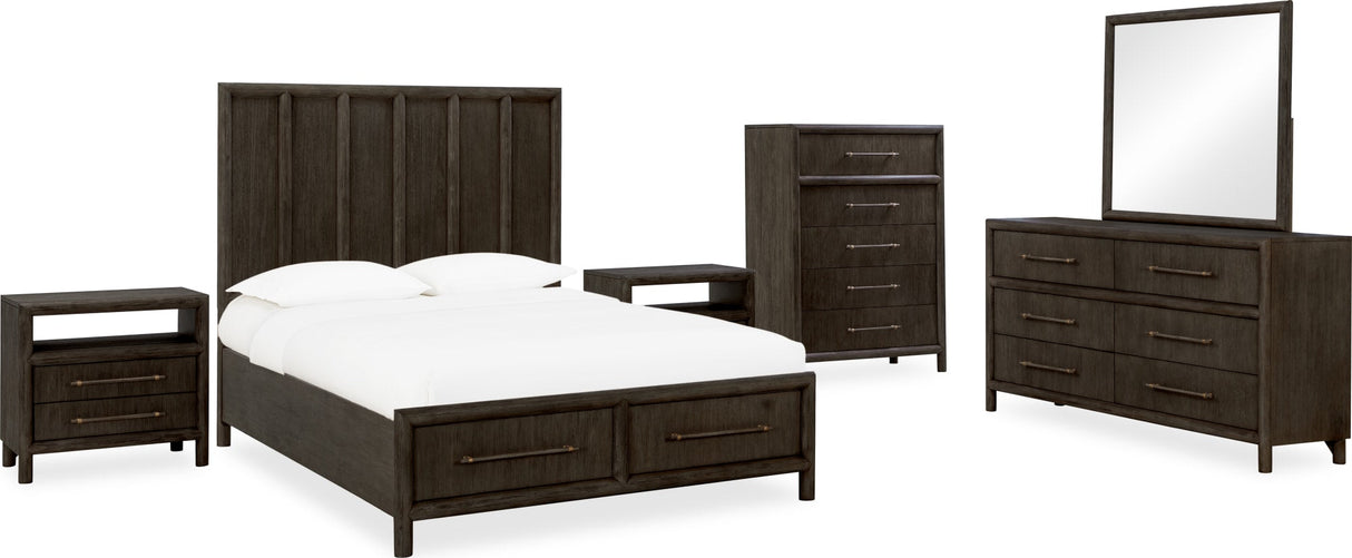 Dorsey Basalt Grey Two Drawer USB by Modus Furniture at Eve Furniture