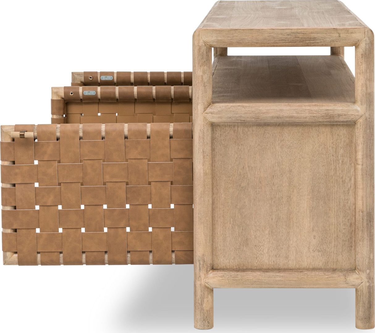 Dorsey Granola 72W Woven Entertainment Console by Modus Furniture at Eve Furniture