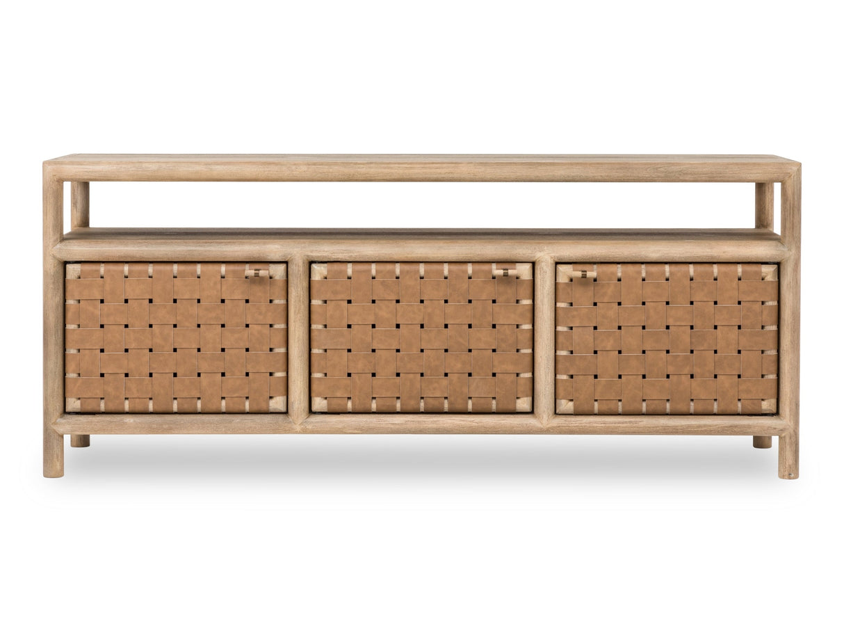 Dorsey Granola 72W Woven Entertainment Console by Modus Furniture at Eve Furniture