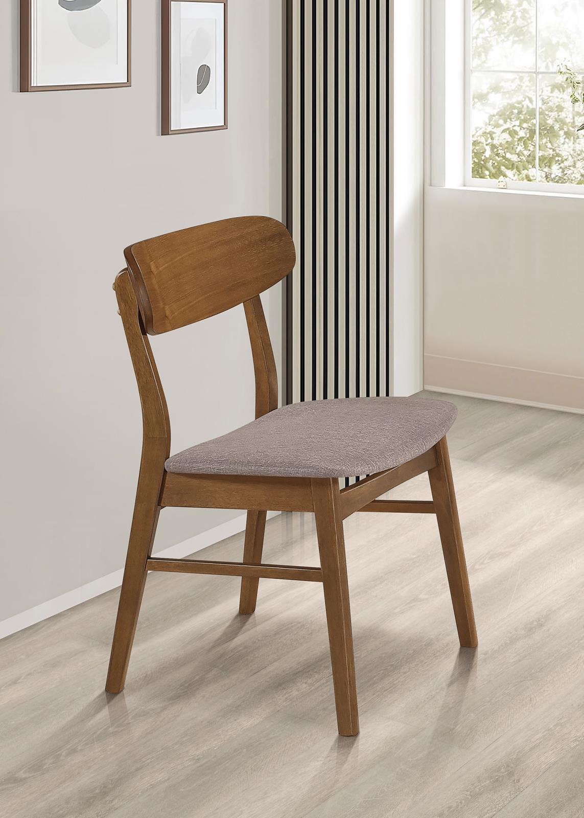 Dortch Dining Side Chair Walnut and Brown (Set of 2) by Coaster at Eve Furniture