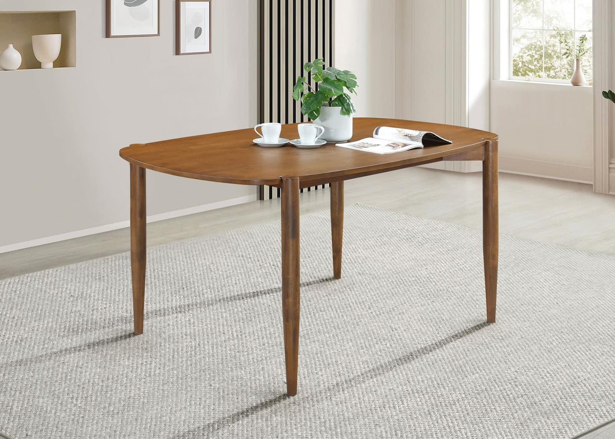 Dortch Walnut Oval Solid Wood Dining Table by Coaster at Eve Furniture