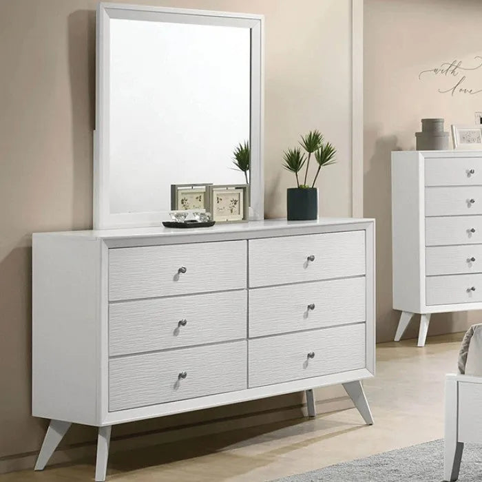 Dortmund White 4-Piece Queen Bedroom Set by Furniture of America at Eve Furniture