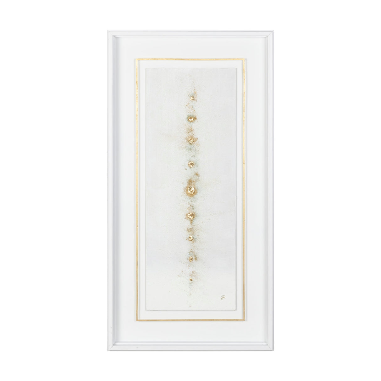 Dots I-Gold by Studio M a handmade Original Framed Artwork under Glass by Mercana at Eve Furniture