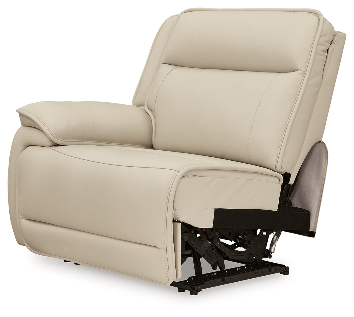 Double Deal Almond 4-Piece Dual Power Leather Reclining Modular Sectional by Ashley at Eve Furniture