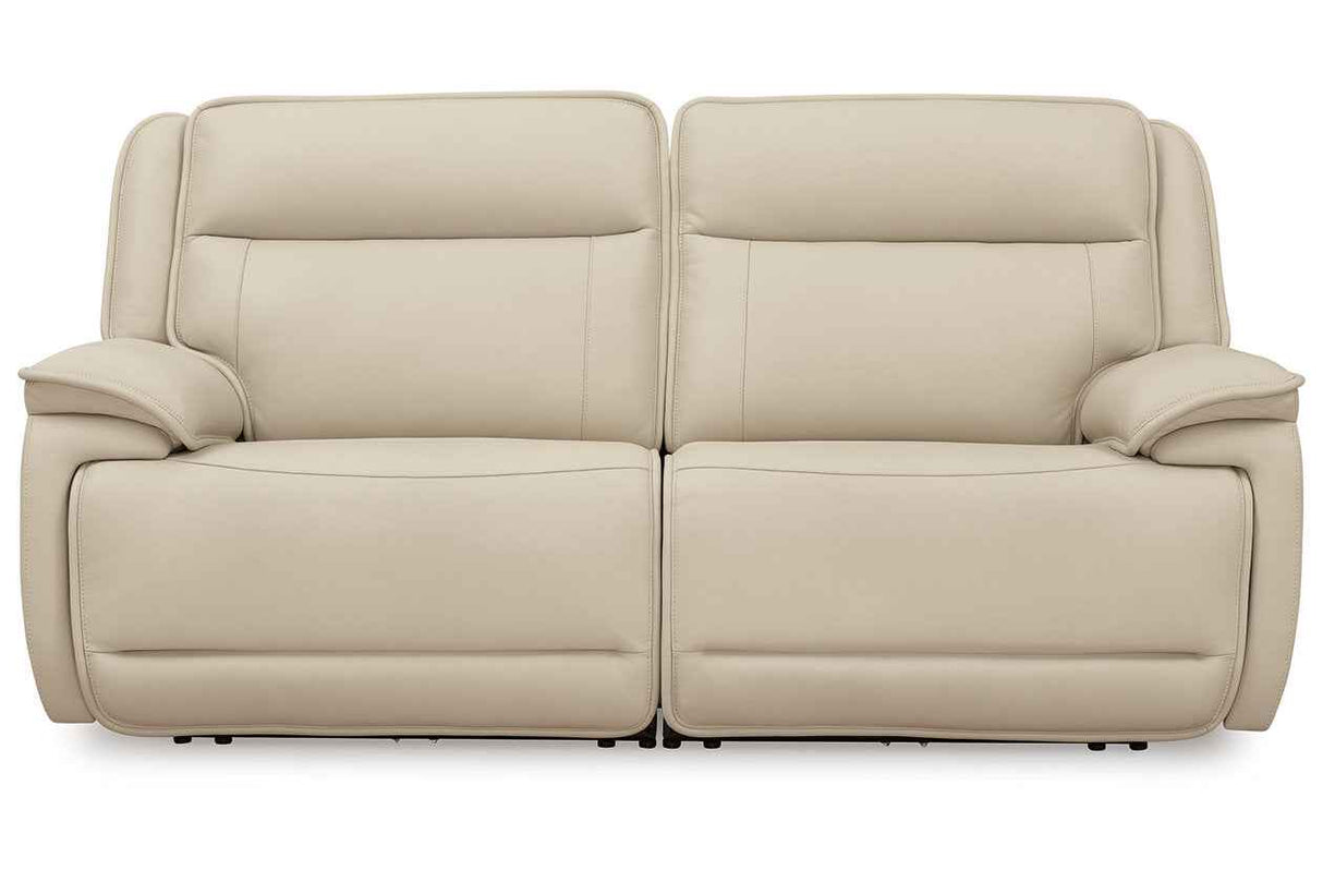 Double Deal Almond Power Reclining Sofa & Loveseat by Ashley at Eve Furniture