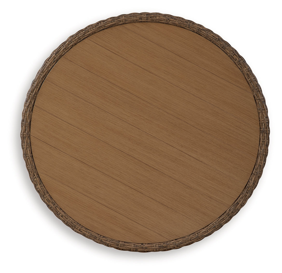 Double Point Beige Outdoor Coffee Table by ASHLEY FURNITURE at Eve Furniture