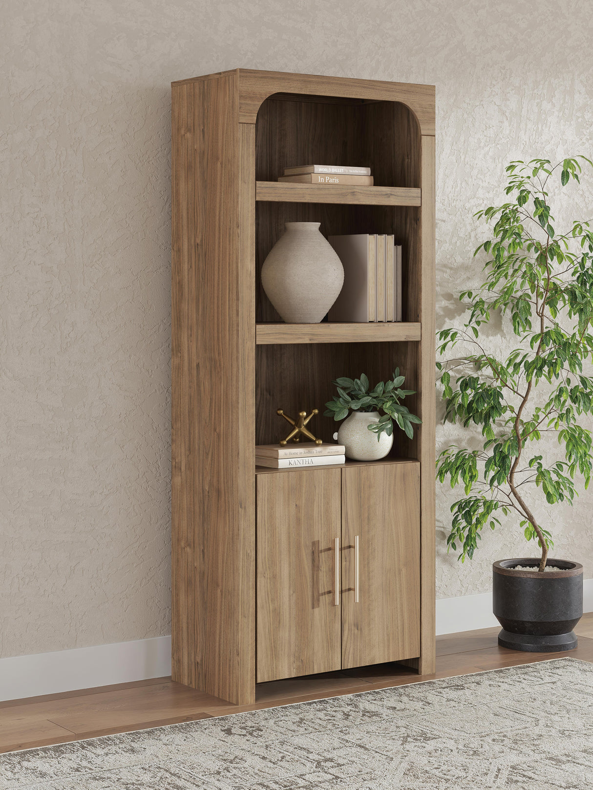 Dovander Brown Display Cabinet