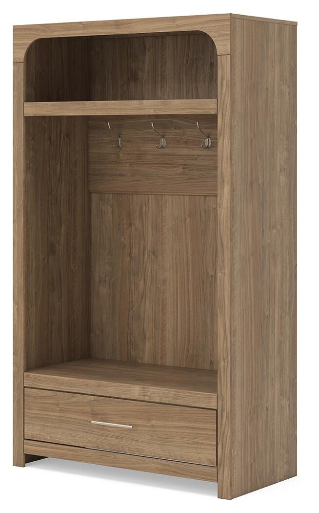 Dovander Brown Hall Tree with Storage Bench