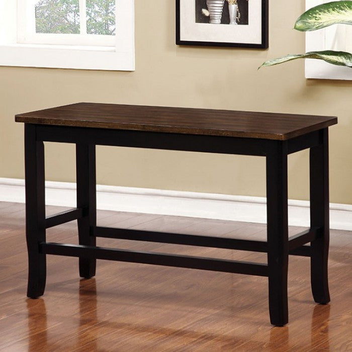 Dover Black/Cherry Counter Height Bench