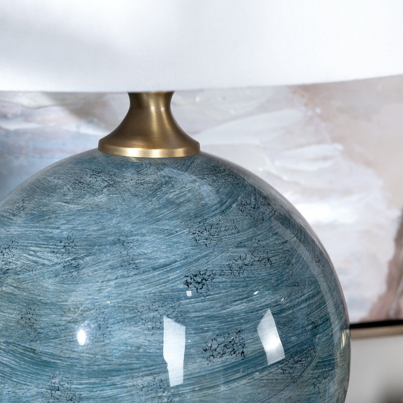 Downs Teal Table Lamp by Crestview at Eve Furniture
