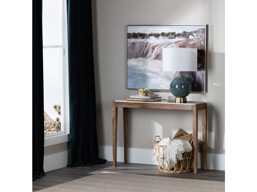 Downs Teal Table Lamp by Crestview at Eve Furniture