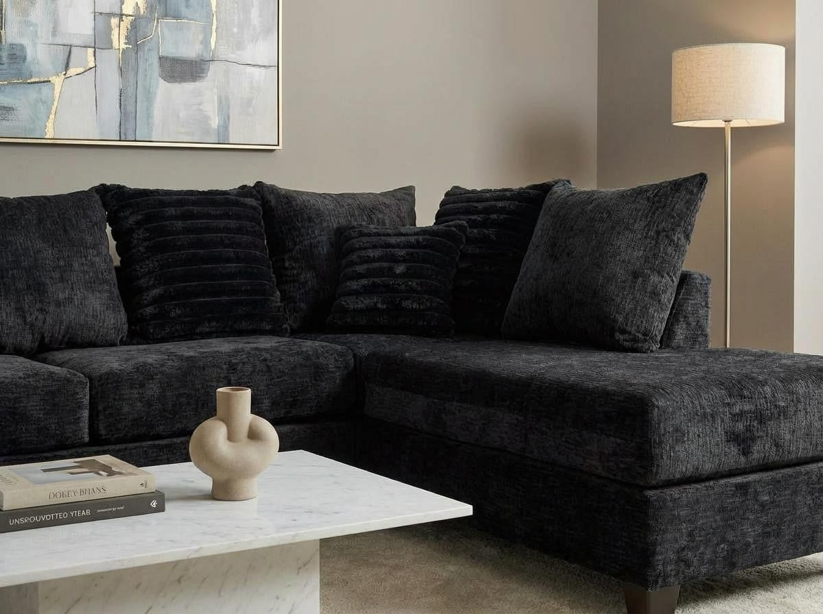 Downy Black RAF Sectional by New Era Innovations at Eve Furniture