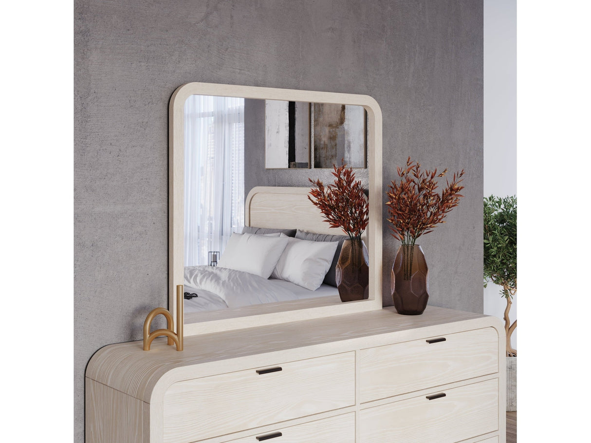 Drake Beveled Glass Wall or Dresser Mirror in Sugar by Modus Furniture at Eve Furniture