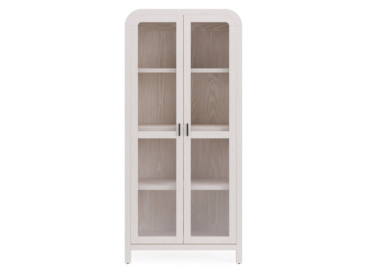 Drake Glass Door Wooden Bookcase in Sugar by Modus Furniture at Eve Furniture