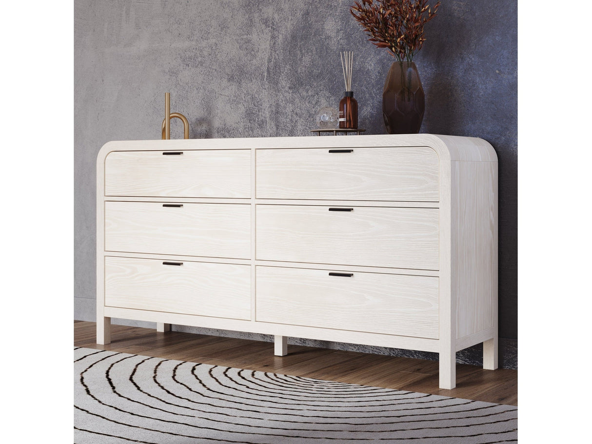 Drake Six Drawer Dresser in Sugar by Modus Furniture at Eve Furniture