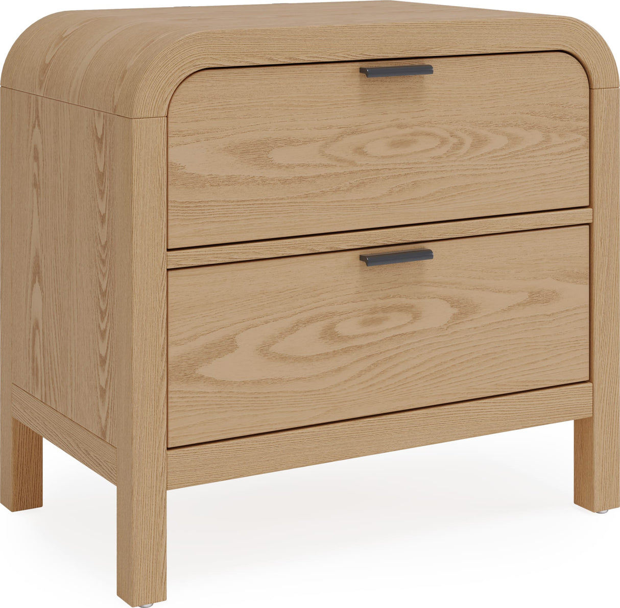 Drake Timber Two Drawer Nightstand W/USB by Modus Furniture at Eve Furniture