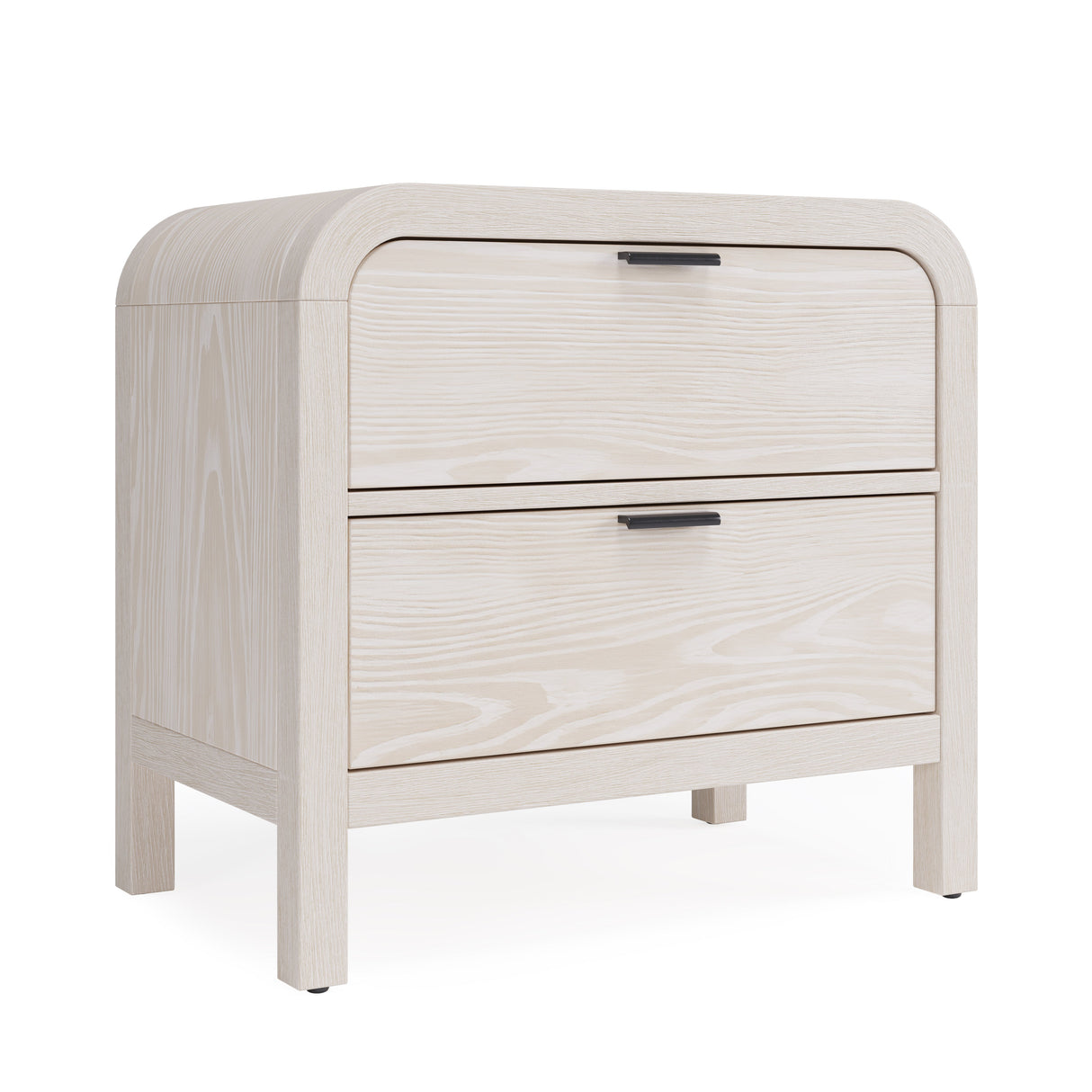 Drake Two Drawer USB-Charging Nightstand in Sugar by Modus Furniture at Eve Furniture