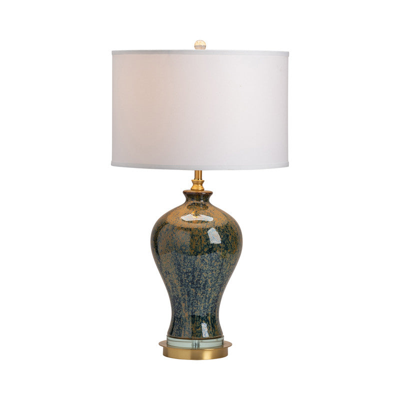Draper Green/Gold Urn Table Lamp by Crestview at Eve Furniture