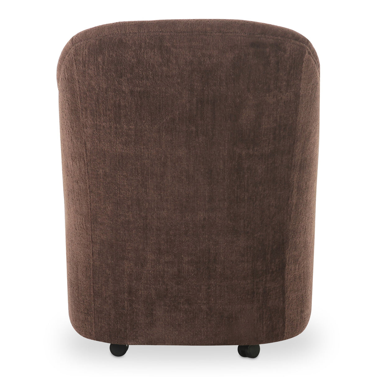 Drava Dark Brown Rolling Dining Chair by MOES at Eve Furniture