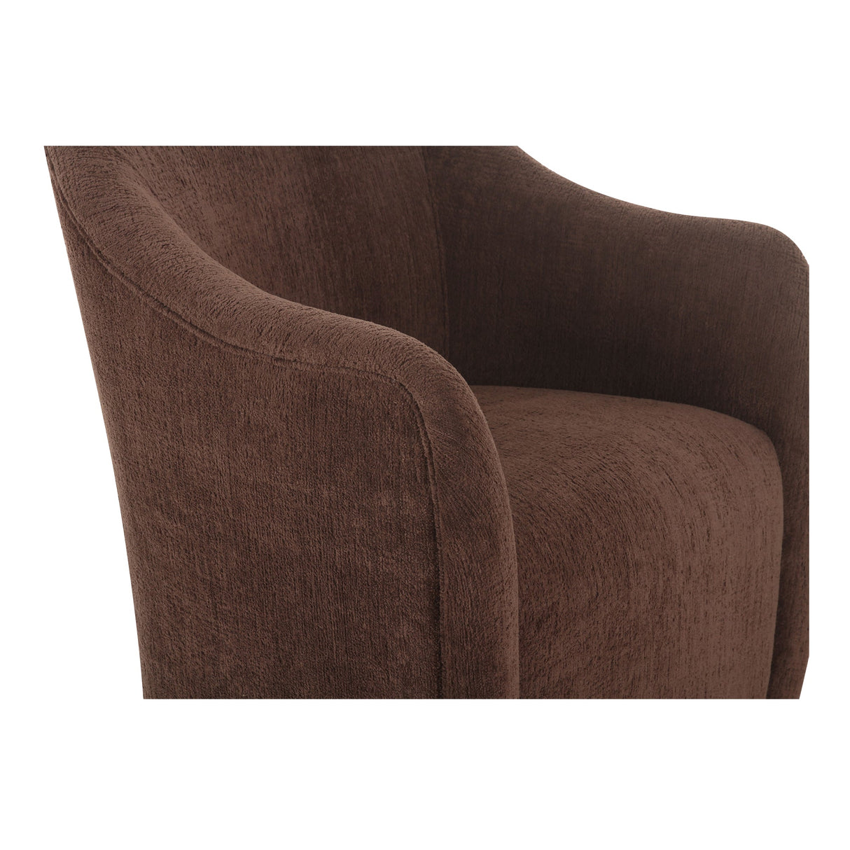 Drava Dark Brown Rolling Dining Chair by MOES at Eve Furniture