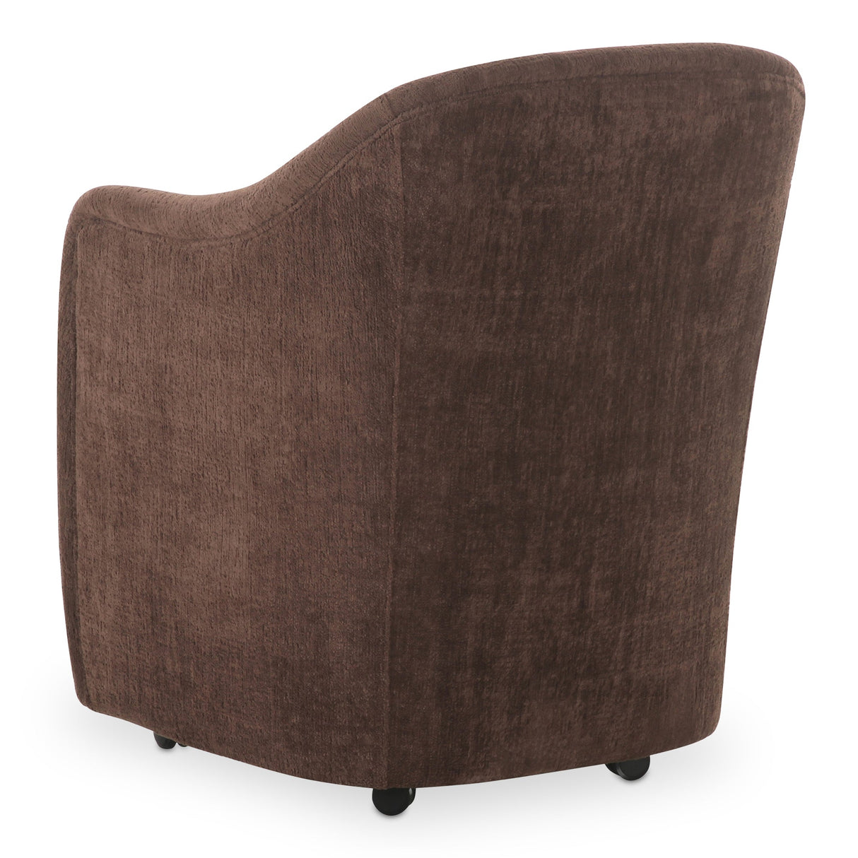 Drava Dark Brown Rolling Dining Chair by Moe's Home at Eve Furniture
