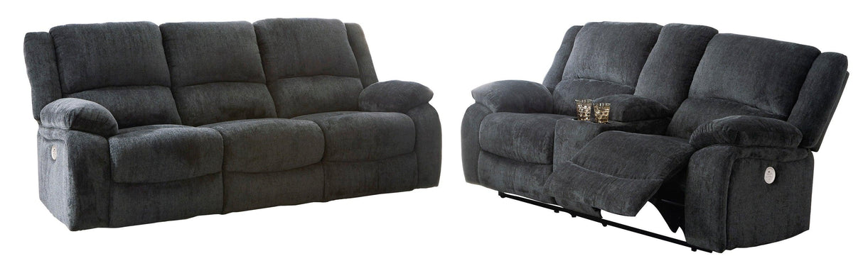 Draycoll Slate Power Reclining Living Room Set by Ashley at Eve Furniture