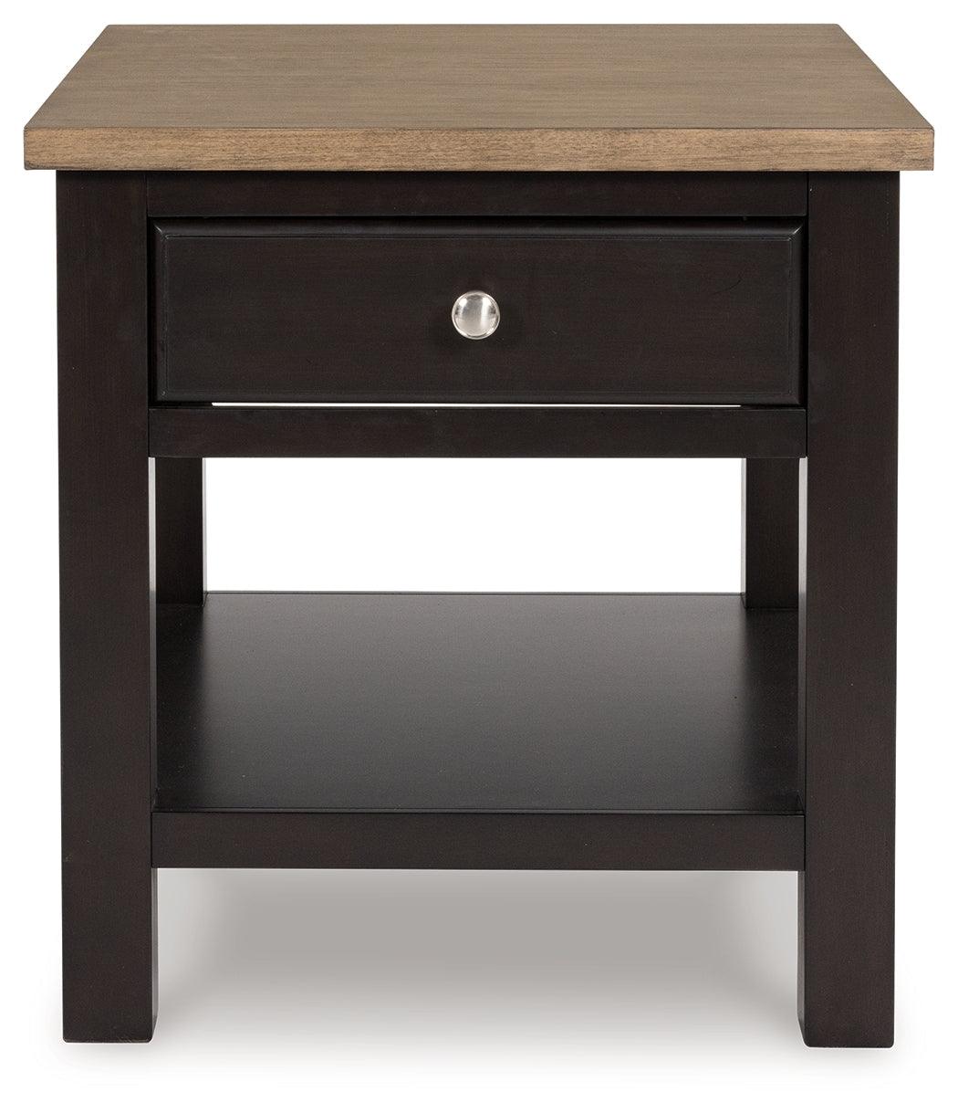 Drazmine Brown End Table by Ashley at Eve Furniture