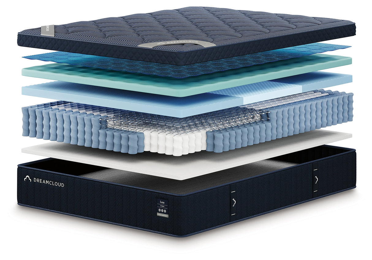 DreamCloud Luxe Hybrid White Queen Mattress by ASHLEY FURNITURE at Eve Furniture