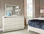 Dreamur Champagne Bedroom Mirror (Mirror Only) by Ashley at Eve Furniture