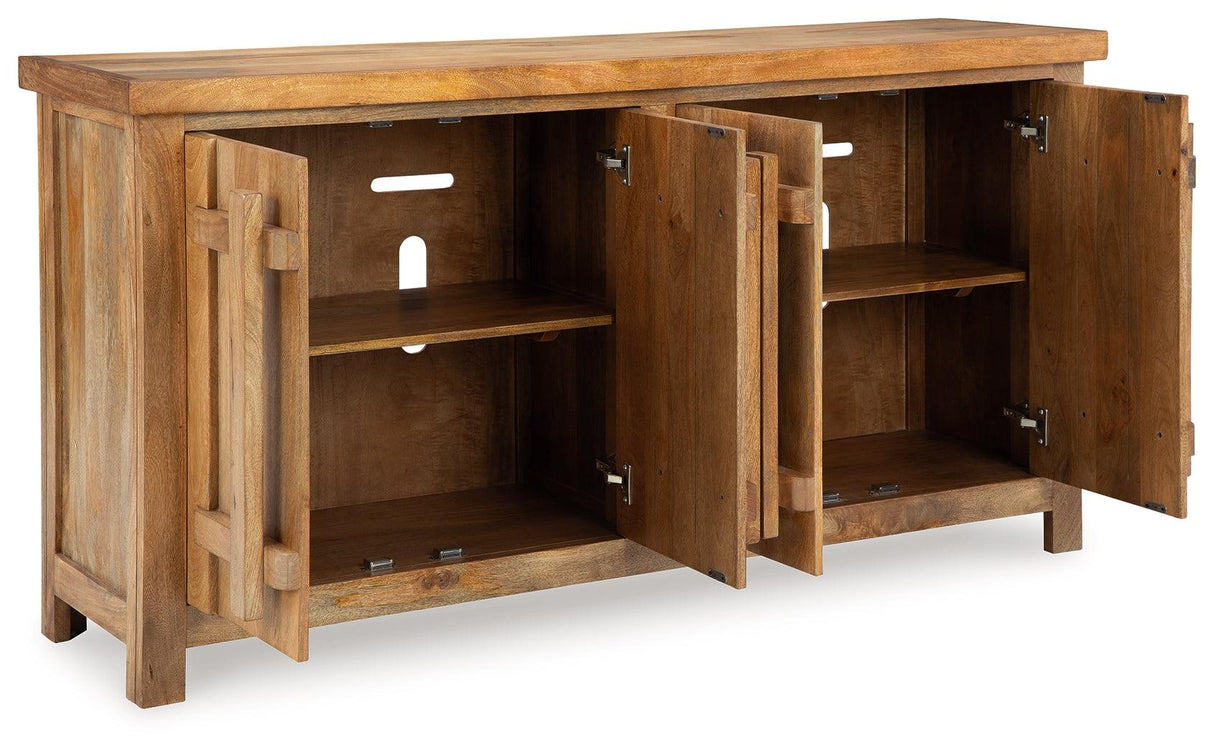 Dresor Natural Accent Cabinet by Ashley at Eve Furniture