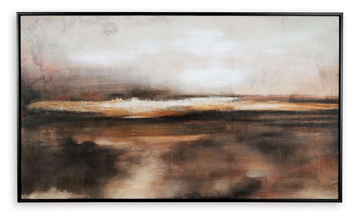 Drewland Black/Brown/Orange Wall Art by Ashley at Eve Furniture