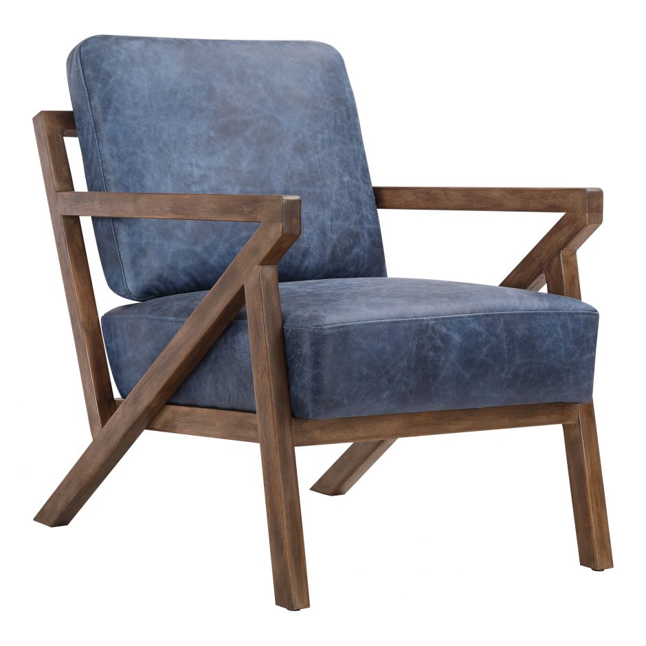 Drexel Arm Chair Blue by Moe's Home at Eve Furniture