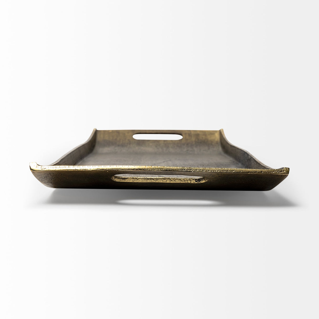 Drey 24L x 10W Gold Rectangular Tray by Mercana at Eve Furniture