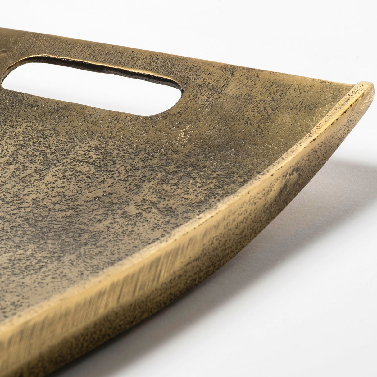 Drey 24L x 10W Gold Rectangular Tray by Mercana at Eve Furniture