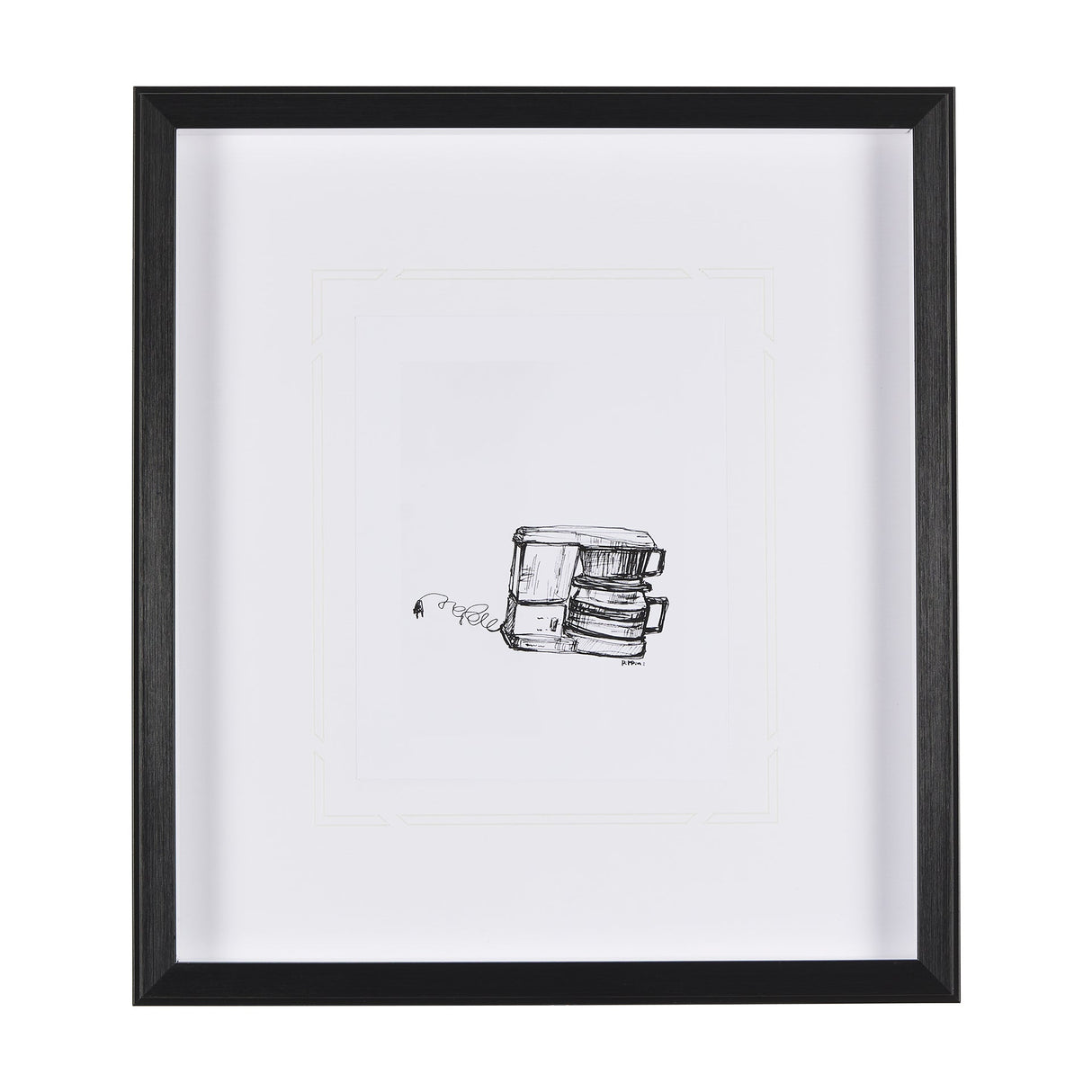 Drip Coffee Maker by Simeng a Framed Art Print Matted under Glass by Mercana at Eve Furniture