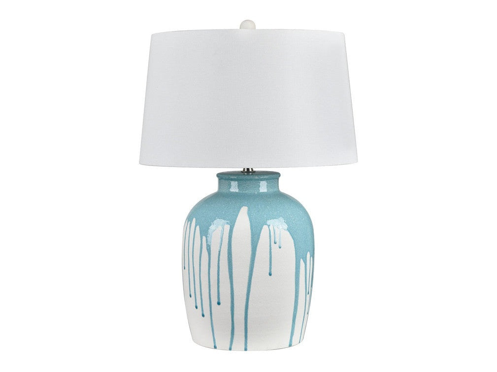 Drizzle Blue/White Table Lamp by Crestview at Eve Furniture