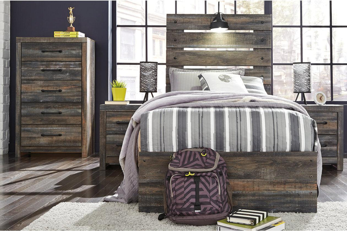 Drystan Multi Twin Panel Bed with 4 Storage Drawers by Ashley at Eve Furniture