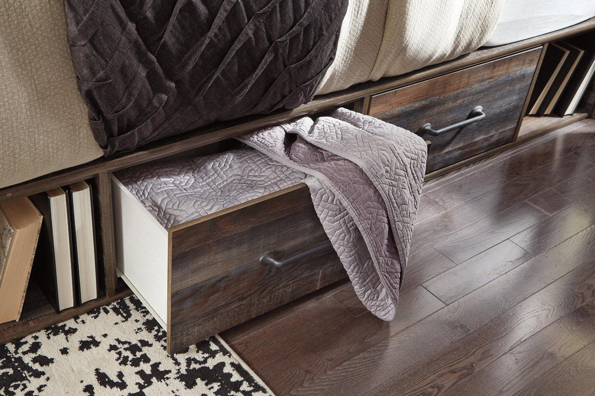 Drystan Multi Twin Panel Bed with 4 Storage Drawers by Ashley at Eve Furniture